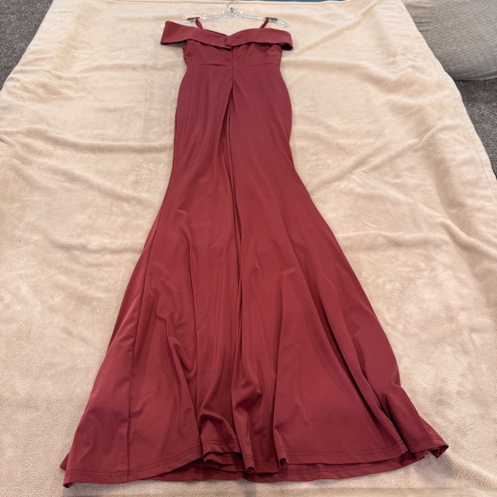 Baltic Born Rust Off-Shoulder Maxi Gown - Picture 14 of 15